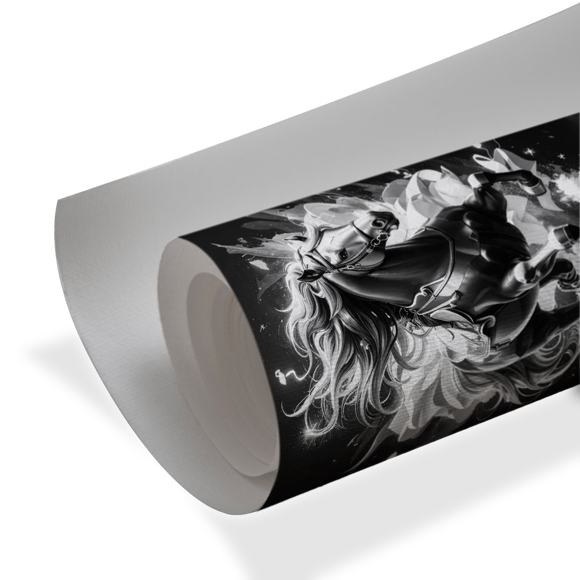 Nocturne Ascension – Monochrome Majestic Horse Luxury Wall Art - Image 4