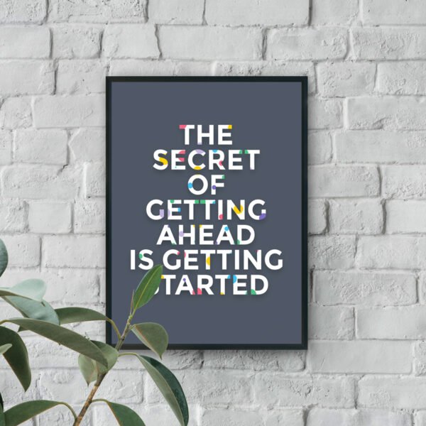 A bold motivational typography design, this premium wall art brings modern wall art sophistication and inspiring energy to luxury interior decor and executive office wall art spaces.