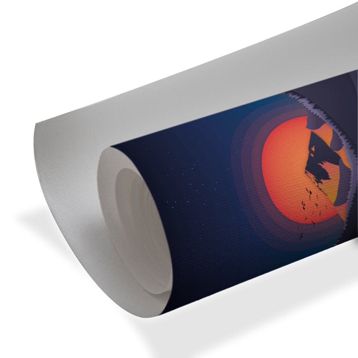 Solar Eclipse Serenity – Minimalist Mountain Sunset Luxury Wall Art - Image 4