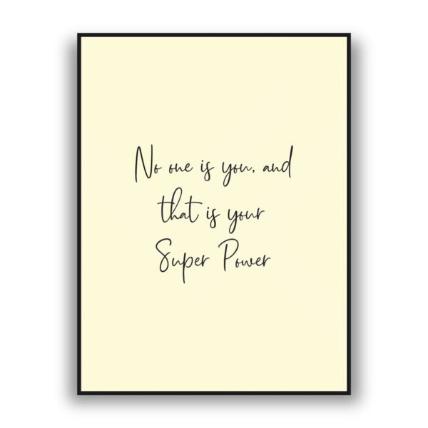 Minimalist motivational typography wall art with empowering quote luxury wall decor style