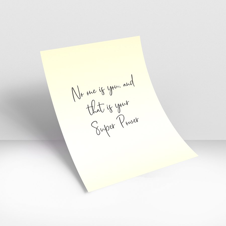 Minimalist motivational typography wall art with empowering quote luxury wall decor style