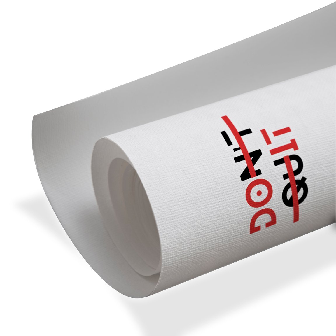 Modern black and red typography wall art with the words Don’t Quit crossed out to highlight the message Do It on a white background.