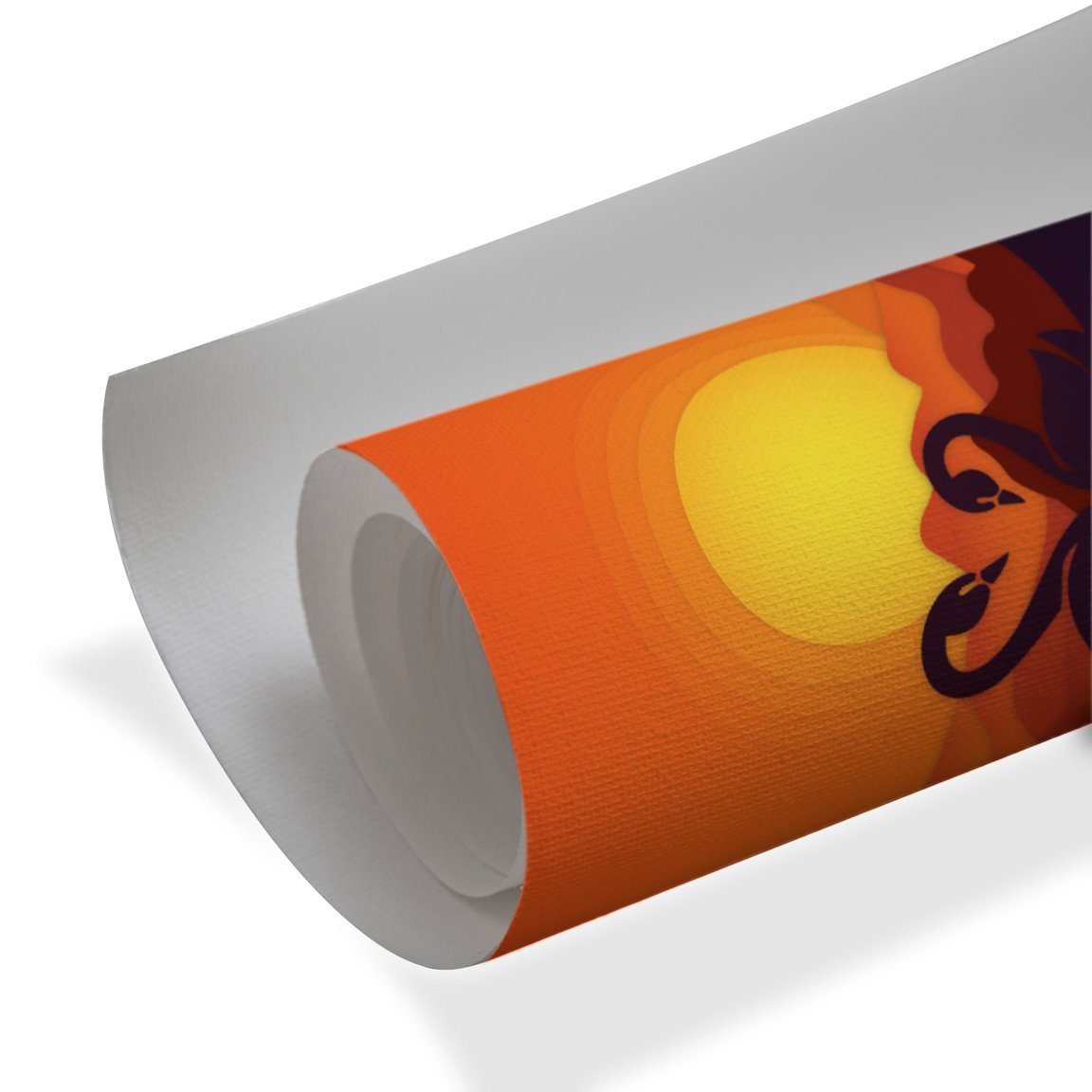 Romantic swans silhouette at sunset nature luxury wall art