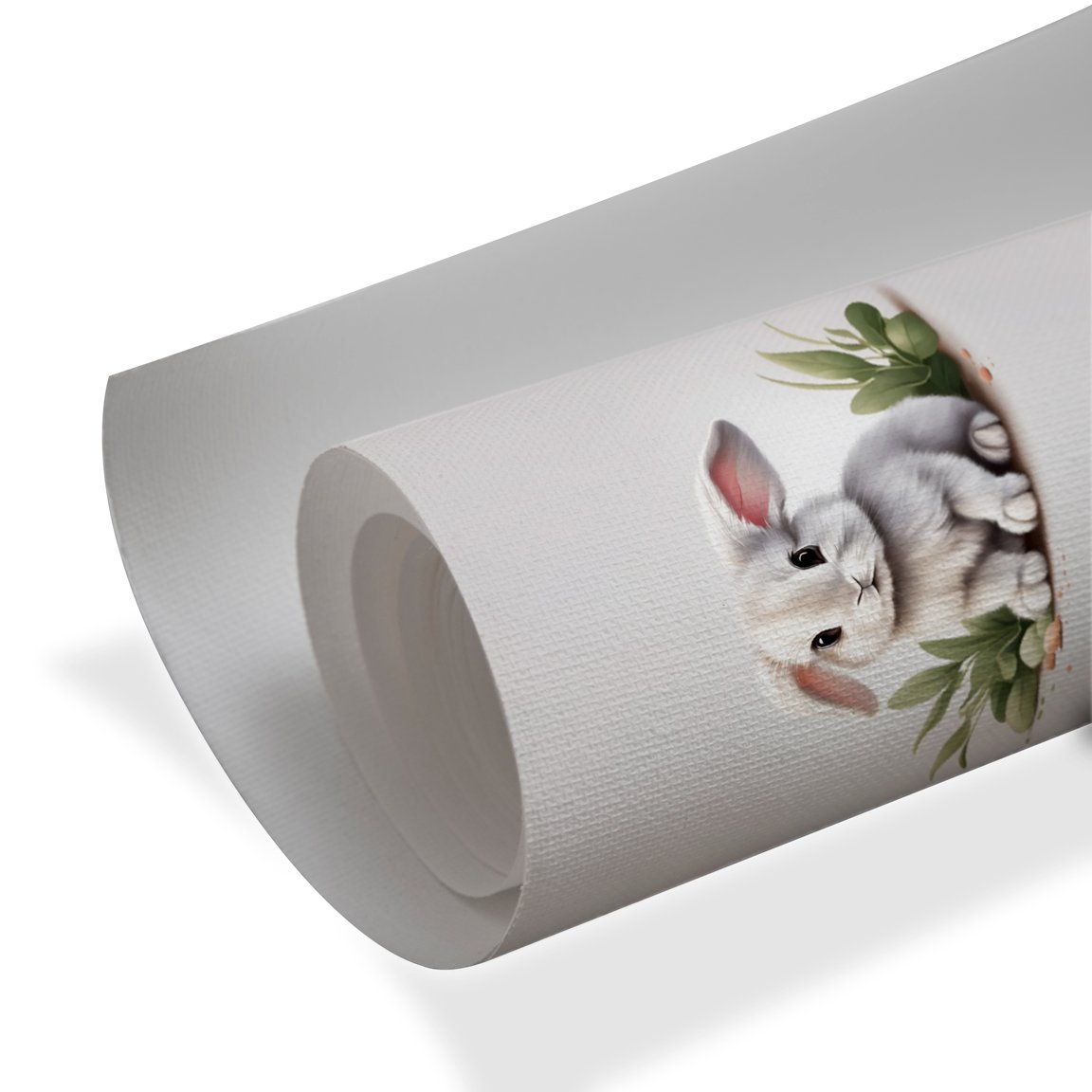 White bunny minimalist modern luxury wall art design