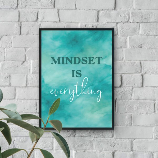 Mindset is everything motivational modern luxury wall art design